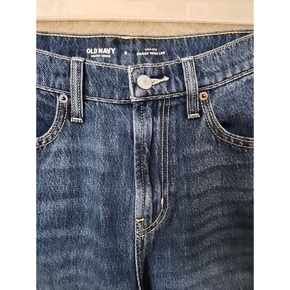 Old Navy Women's Classic Blue Wide Leg Jeans - Picture 5 of 11